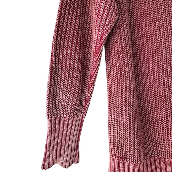 FREE PEOPLE NWOT CORAZON HALF MOON BAY COLD SHOULDER COTTON KNIT SWEATER MEDIUM - Picture 5 of 14